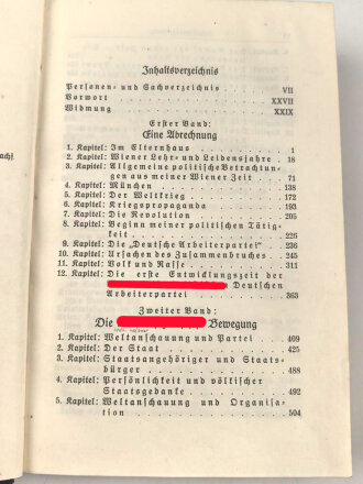 Adolf Hitler "Mein Kampf" blaue Ganzleinenausgabe von 1935, im Schutzumschlag, dieser defekt