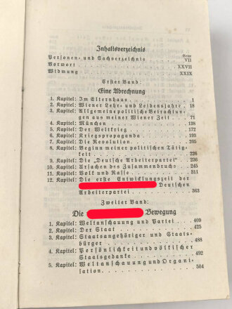 Adolf Hitler "Mein Kampf" Auflage von 1939, Hochzeitsausgabe der Stadt Graz "Stadt der Volkserhebung", im Schuber