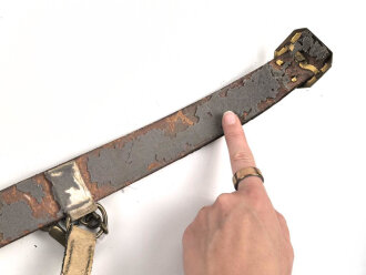 Kaiserreich, geweisstes Koppel für Berittene. Das Unterfutter beschädigt, sonst guter Gesamtzustand. Länge 110cm