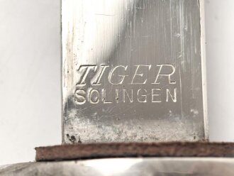 Extraseitengewehr frühe Wehrmacht oder Luftwaffe. Ordentliches Stück in gutem Zustand, Hersteller Tiger Solingen, der ungeschwärzte Koppelschuh zugehörig