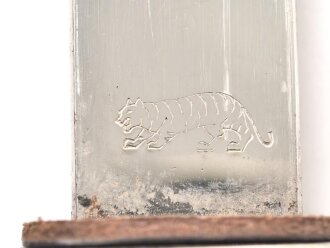 Extraseitengewehr frühe Wehrmacht oder Luftwaffe. Ordentliches Stück in gutem Zustand, Hersteller Tiger Solingen, der ungeschwärzte Koppelschuh zugehörig
