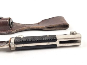 Extraseitengewehr frühe Wehrmacht oder Luftwaffe. Ordentliches Stück in gutem Zustand, Hersteller Tiger Solingen, der ungeschwärzte Koppelschuh zugehörig