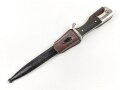 Extraseitengewehr frühe Wehrmacht oder Luftwaffe. Ordentliches Stück in gutem Zustand, Hersteller Tiger Solingen, der ungeschwärzte Koppelschuh zugehörig