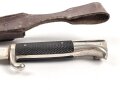 Extraseitengewehr frühe Wehrmacht oder Luftwaffe. Ordentliches Stück in gutem Zustand, Hersteller Tiger Solingen, der ungeschwärzte Koppelschuh zugehörig