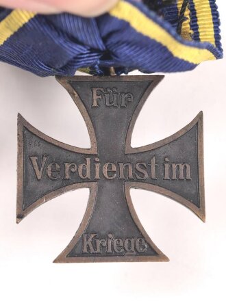Braunschweig, Kriegsverdienstkreuz 2. Klasse mit Bewährungsabzeichen am Band, von einer Ordenspange abgetrennt