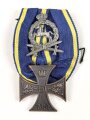 Braunschweig, Kriegsverdienstkreuz 2. Klasse mit Bewährungsabzeichen am Band, von einer Ordenspange abgetrennt