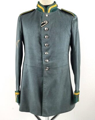 1.Weltkrieg Preussen, Waffenrock für einen Gefreiten im Jäger Regiment zu Pferde Nr. 3 ( Colmar ). Ungereinigtes Eigentumstück in gutem Gesamtzustand