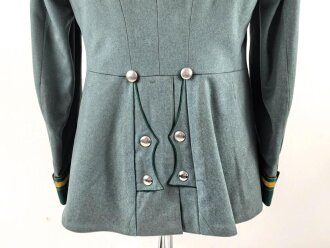 1.Weltkrieg Preussen, Waffenrock für einen Gefreiten im Jäger Regiment zu Pferde Nr. 3 ( Colmar ). Ungereinigtes Eigentumstück in gutem Gesamtzustand