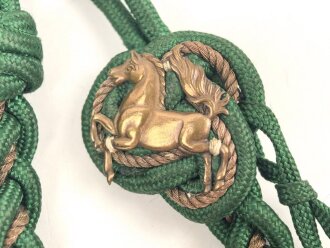 Westfälisches Freiwilligen Korps Lichtschlag, grüne Fangschnur mit dem westfälischen Pferd als besondere Auszeichnung. Guter Zustand, dazu das Besitzzeugnis sowie ein REPRO Foto