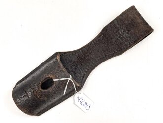 Kaiserreich und 1. Weltkrieg, Koppelschuh zum Seitengewehr M98/05. Ungewöhnliche, nicht genietete Ausführung ohne Herstellermarkierung