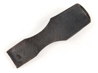 Kaiserreich und 1. Weltkrieg, Koppelschuh zum Seitengewehr M98/05. Ungewöhnliche, nicht genietete Ausführung ohne Herstellermarkierung