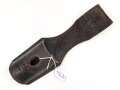 Kaiserreich und 1. Weltkrieg, Koppelschuh zum Seitengewehr M98/05. Ungewöhnliche, nicht genietete Ausführung ohne Herstellermarkierung