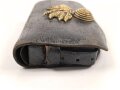 Frankreich ? , lederner Kartuschkasten in gutem Zustand, breite 15,5cm