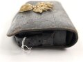 Frankreich ? , lederner Kartuschkasten in gutem Zustand, breite 15,5cm