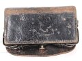 Frankreich ? , lederner Kartuschkasten in gutem Zustand, breite 15,5cm