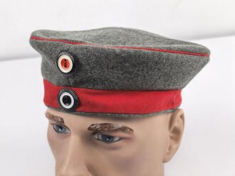 1.Weltkrieg, feldgraues Krätzchen in sehr gutem Zustand, Kopfgrösse gemessen 56