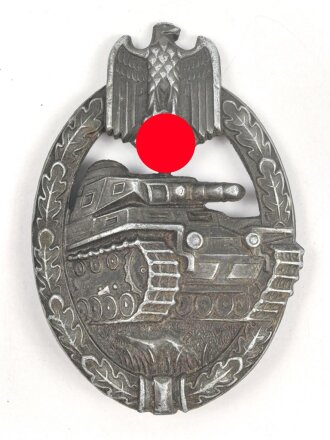Panzerkampfabzeichen in silber, Zink, Nadel und Nadelbock...