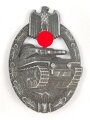 Panzerkampfabzeichen in silber, Zink, Nadel und Nadelbock fehlen