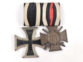 Ordenspange  Eisernes Kreuz 2. Klasse 1914 und Ehrenkreuz für Frontkämpfer