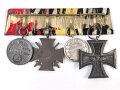 Ordenspange  eines tapferen Württembergs aus den 1930iger Jahren. Eisernes Kreuz 2.Klasse 1914,  silberne Militärverdienstmedaille, Ehrenkreuz für Frontkämpfer, Dienstauszeichnung für 9 Jahre
