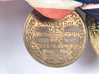 Ordenspange  Reichskriegerbund Kyffhäuser Kriegsdenkmünze 1914-1918, Denkmünze Tirol 1914-1918