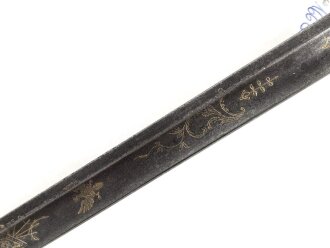 Frankfurter Reichskontingent, Degen für Offiziere um 1830. Auf dem Klingenrücken Signatur des Schwerdtfegers "Jacob Glauth in Frankfurt" gereinigtes Stück in gutem Gesamtzustand