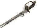 Preussen, Infanterie Offiziers Degen Modell 1889 . Das Grifftsück in Luxusausführung, die Scheide vernickelt. Klinge ohne Hersteller