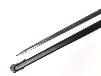 Preussen, IOD89, Infanterie Offiziers Degen Modell 1889. Das "Griffemblem" sicherlich neuzeitlich befestigt, vermutlich aus Teilen zusammengesetztes Stück