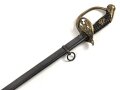 Preussen, IOD89, Infanterie Offiziers Degen Modell 1889. Das "Griffemblem" sicherlich neuzeitlich befestigt, vermutlich aus Teilen zusammengesetztes Stück