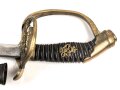 Preussen, IOD89, Infanterie Offiziers Degen Modell 1889. Das "Griffemblem" sicherlich neuzeitlich befestigt, vermutlich aus Teilen zusammengesetztes Stück