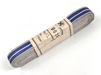 Schaumburg Lippe, Ordensband zur Bandspange zum Kreuz für Treue Dienste 1914. Breite 15mm, in der originalen Banderole, laut dieser 10 Meter
