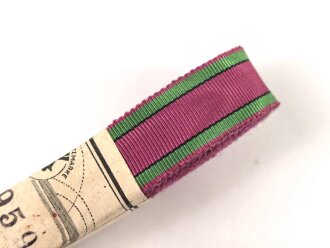 Sachsen Meiningen, Bündel Band zur Bandspange des Ernestinischen Hausorden. Breite 15mm, in der originalen Banderole, laut dieser 10 Meter