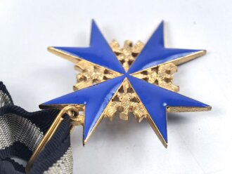 Preussen, Orden Pour le Merite am Band. Fertigung nach 1945 in gutem Zustand, Band UV negativ