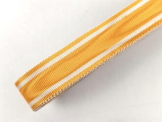 Preussen, Band für die Bandspange zur Rettungsmedaille. Breite 15mm, sie erhalten je 10cm von der Rolle abgeschnitten