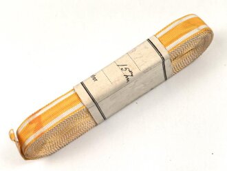 Preussen, Bündel Band für die Bandspange zur Rettungsmedaille. Breite 15mm, in der originalen Banderole, laut dieser 10 Meter
