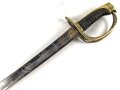 Frankreich, Säbel für Infanterie Offiziere um 1800. Seitenbügel des Griffes beweglich, beidseitig verzierte, saubere Klinge. Insgesamt in für das Alter sehr gutem Zustand.