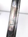 Frankreich, Säbel für Infanterie Offiziere um 1800. Seitenbügel des Griffes beweglich, beidseitig verzierte, saubere Klinge. Insgesamt in für das Alter sehr gutem Zustand.