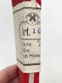 Italien, Bündel Band zur Bandspange zum Orden der Krone Italiens. Breite 15mm, in der originalen Banderole, laut dieser 10 Meter