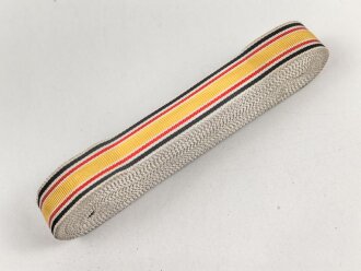 Kaiserreich, Band zur Bandspange der China Denkmünze 1901. Breite 15mm, sie erhalten je 10cm von der Rolle abgeschnitten