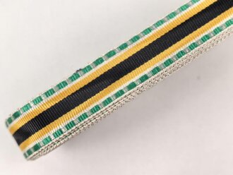 Sachsen Meiningen, Band zur Bandspange zum Kreuz für Verdienst im Kriege 1915. Breite 15mm, sie erhalten je 10cm von der Rolle abgeschnitten