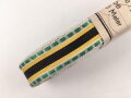 Sachsen Meiningen, Bündel Band zur Bandspange zum Kreuz für Verdienst im Kriege 1915. Breite 15mm, in der originalen Banderole, laut dieser 10 Meter