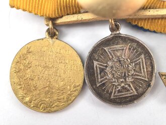 Preussen, Knopflochminiatur mit drei Auszeichnungen, diese jeweils in 16mm Ausführung
