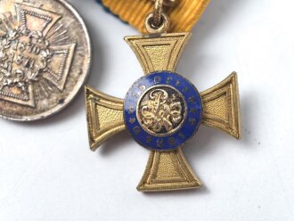 Preussen, Knopflochminiatur mit drei Auszeichnungen, diese jeweils in 16mm Ausführung