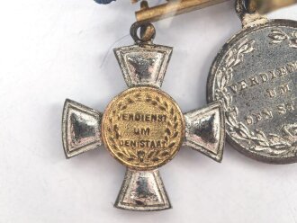 Preussen, Knopflochminiatur mit drei Auszeichnungen, diese jeweils in 16mm Ausführung