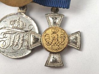 Preussen, Knopflochminiatur mit drei Auszeichnungen, diese jeweils in 16mm Ausführung
