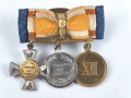 Preussen, Knopflochminiatur mit drei Auszeichnungen, diese jeweils in 16mm Ausführung