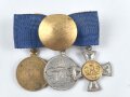 Preussen, Knopflochminiatur mit drei Auszeichnungen, diese jeweils in 16mm Ausführung