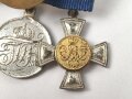 Preussen, Knopflochminiatur mit drei Auszeichnungen, diese jeweils in 16mm Ausführung