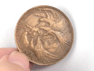 Nicht tragbare Medaille " Deutscher Patriotenbund Völkerschlacht Denkmal bei Leipzig "