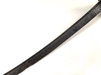 Grenadiersäbel, Messinggefäß in einfacher Ausführung, die narbige Klinge gereinigt. Alter und Herkunft unbekannt.